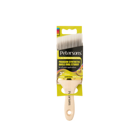 Petersons Paragon Synthetic Angle Oval Stubby Paint Brush 2 inch