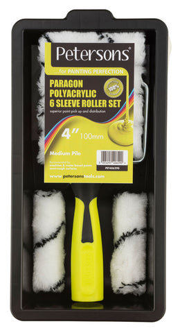 Paragon Polyacrylic 4 inch 6 Sleeve Roller Set