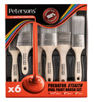 Petersons Predator Stealth Oval Paint Brush 6 Pack